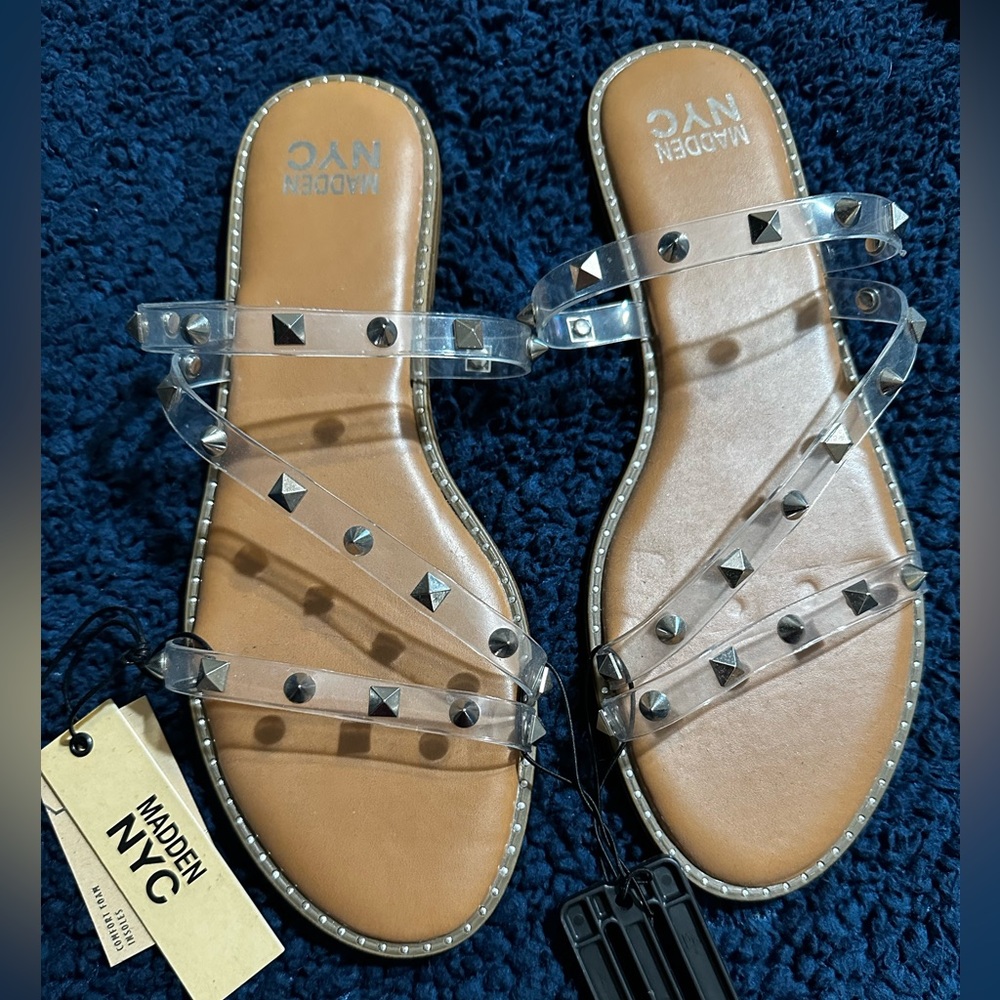 Madden NYC “studded clear sandals”